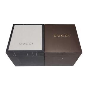 2 Lot Gucci Watch Box Presentation Display Presentation Gift Empty With Booklet